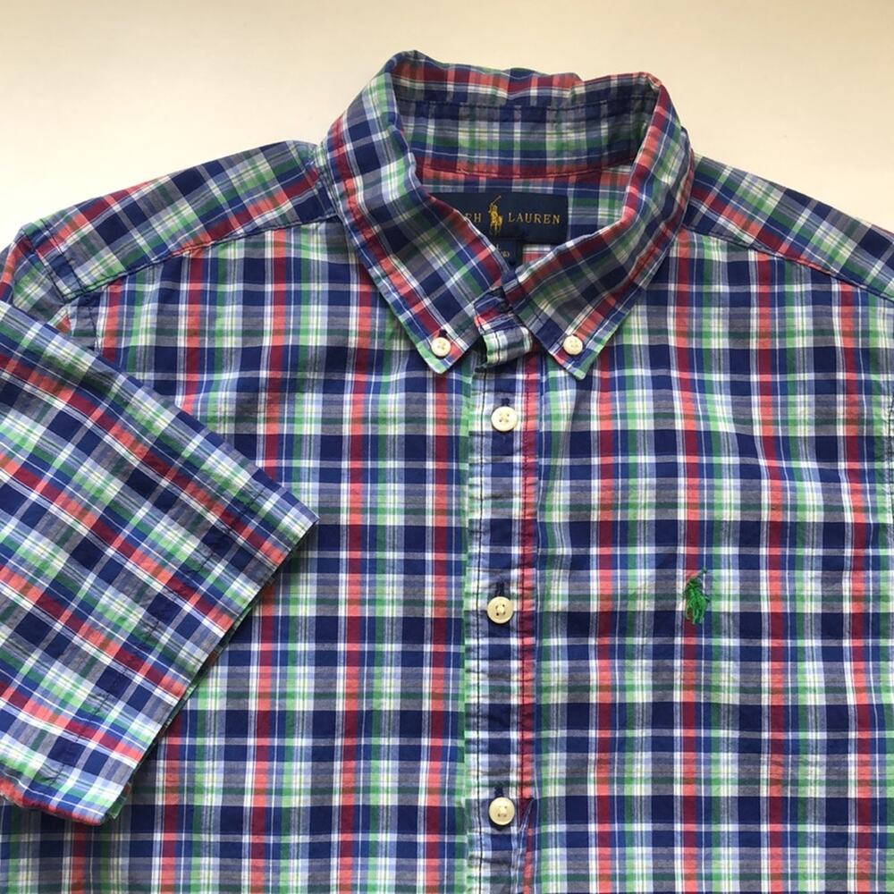 Ralph Lauren Boy’s Plaid Short Sleeves Button Up Shirt